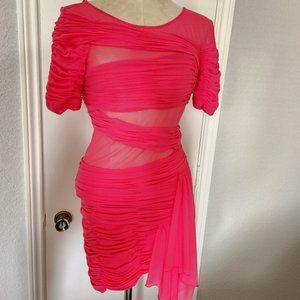 💓 BCBGMAXAZRIA RUNWAY hot pink dress! Small